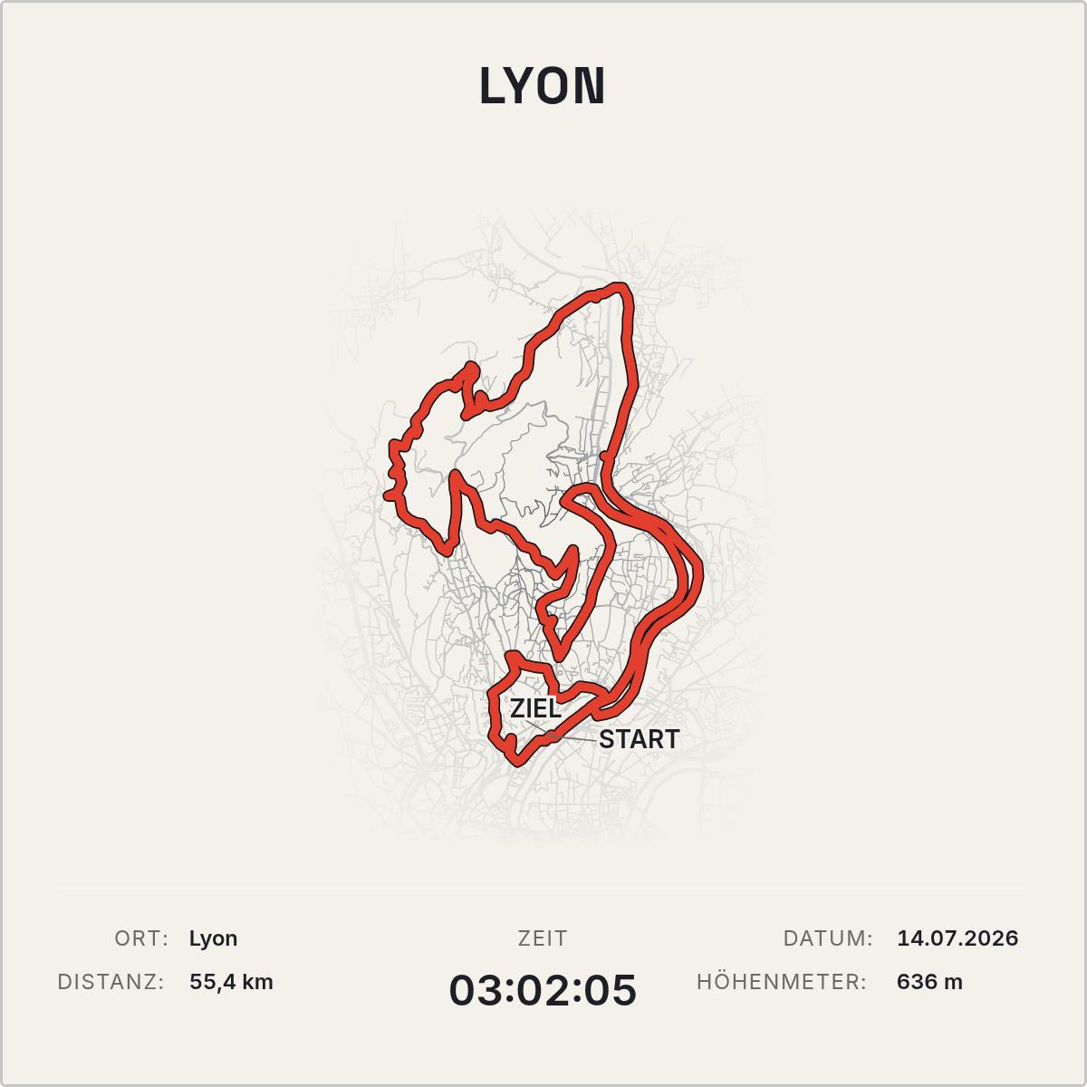Vorschau einer Strecke in Lyon