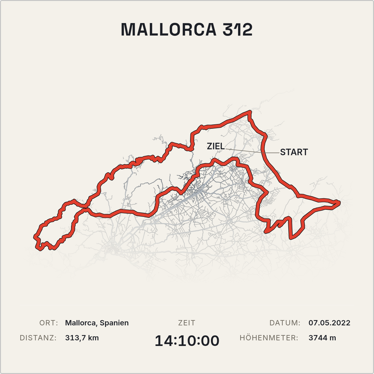 Vorschau einer Strecke in Mallorca, Spanien