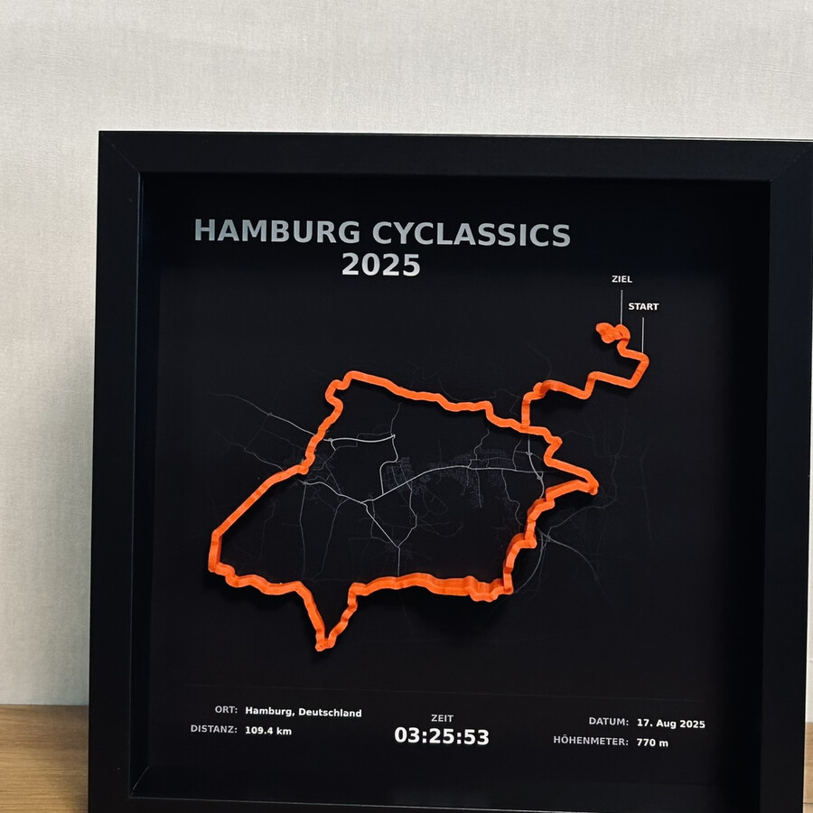 3D-Reliefposter, Rahmen schwarz