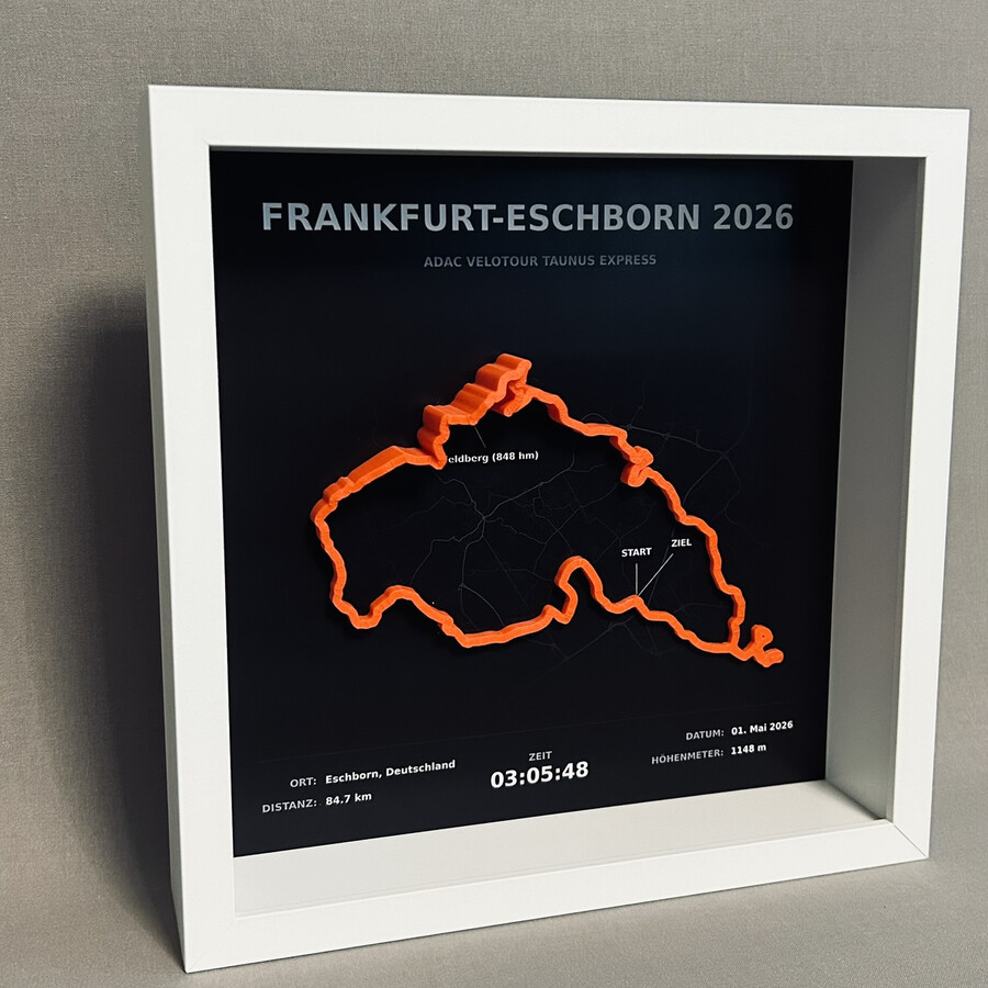 3D-Reliefposter, Rahmen weiß